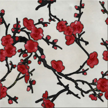 Mosaic House Moroccan tile HPC 4x4 Blossom L 7  Red  solid hand painted 